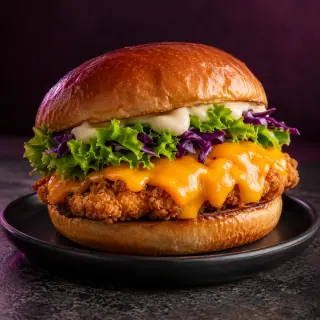 Frango com Cheddar — imagem ilustrativa gerada com IA