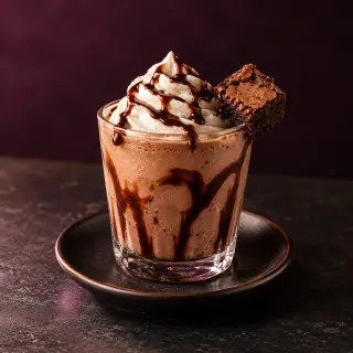 Mini Shake Choco Brownie — imagem ilustrativa gerada com IA