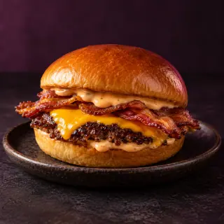Smash Bacon — imagem ilustrativa gerada com IA